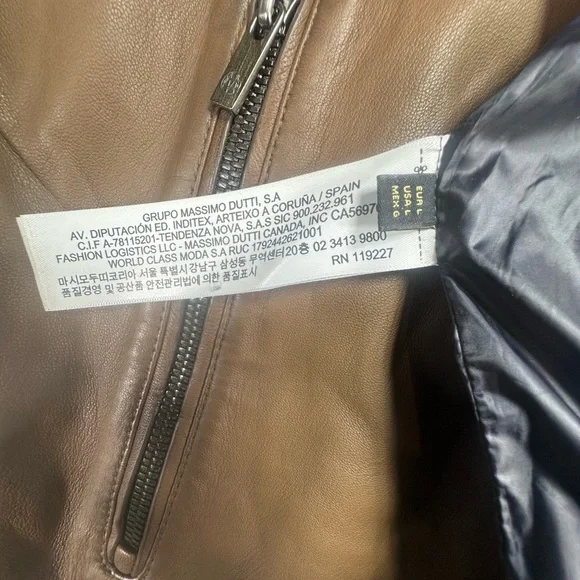 Massimo Dutti Genuine Leather Moto Jacket – New With Tags - Picture 11 of 16